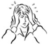 stressed woman holding her head
