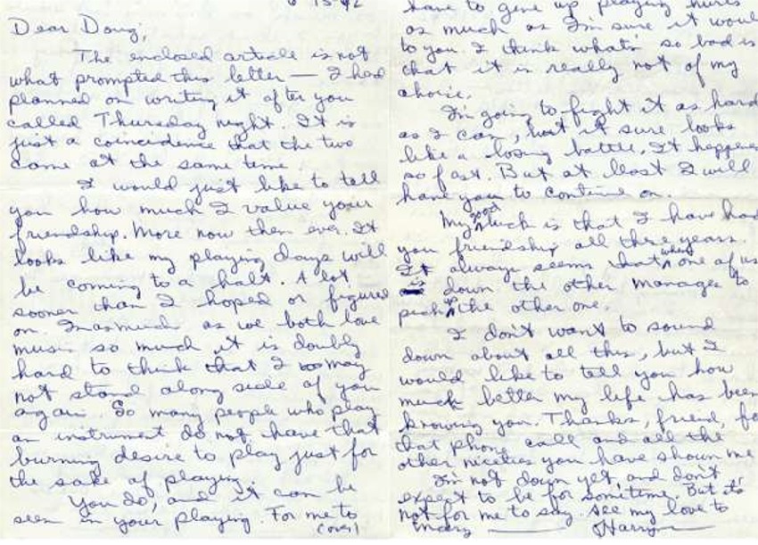 copy of a handwritten letter