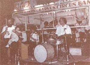 photo of Harry Brabec drumming with Carson and Barnes circus