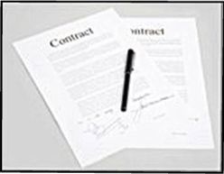 picture of a contract needing a signature